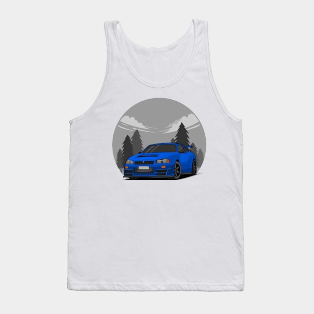 blue gtr35 car Tank Top by enha design